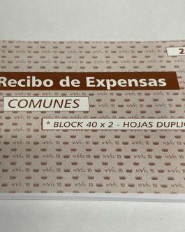2032 RECIBO EXPENSAS X 40 DUPL. NIVEL 10