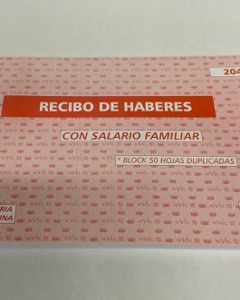 2040 RECIBO DE HABERES X 50 NIVEL 10