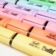 RESALTADOR TEXTER ROJO PASTEL TRABI