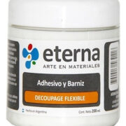 ADHESIVO Y BARNIZ DECOUPAGE FLEXIBLE ETERNA X 200ML