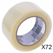 CAJA CINTA DE EMBALAR TRANSPARENTE 2.4 M.M. X 144 UNIDADES